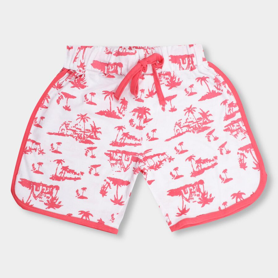 Girls' 100% Cotton Shorts , Pink, large image number null
