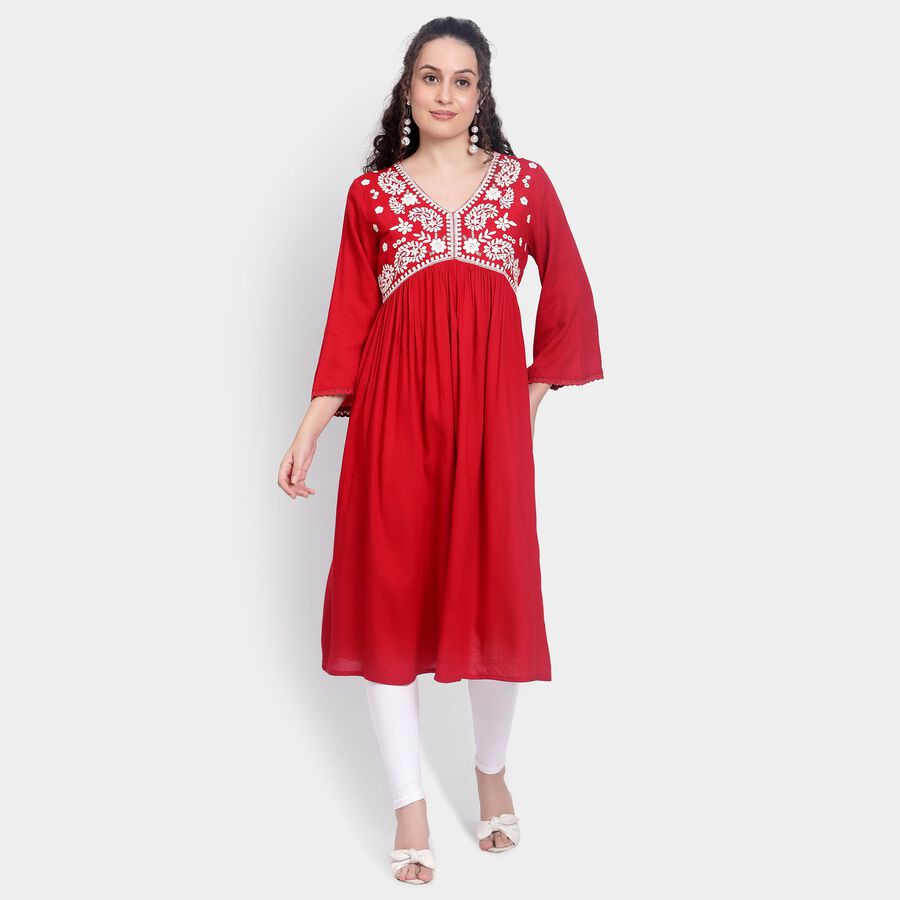 Ladies' Kurta , Red, large image number null
