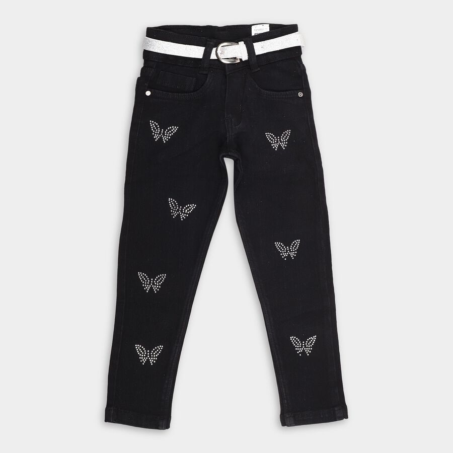 Girls' Jeans, Black, large image number null