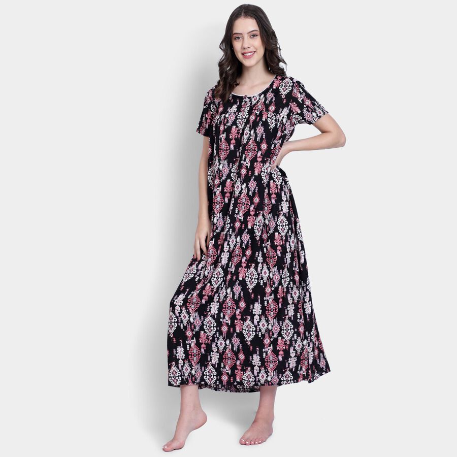 Ladies' Nighty , काला, large image number null