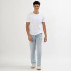Men's Blue Regular Fit Five-Pocket Jeans, Light Blue, small