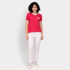 Ladies' Cotton Round Neck T-Shirt, रानी (फ्यूशिया), small image number null
