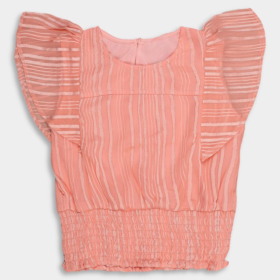Girls' T-Shirt, पीच, large image number null