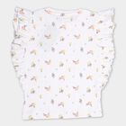 Girls' 100% Cotton T-Shirt, White, small image number null