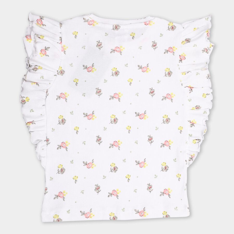 Girls' 100% Cotton T-Shirt, White, large image number null