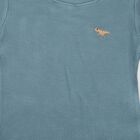 Infants' Light Blue 100% Cotton Round Neck Embroidered Baba Suit, Teal Blue, small