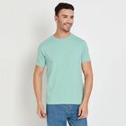 Men's Round Neck Half Sleeves T-Shirt, Aqua, small image number null