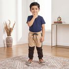 Boys Beige Jogger NYC Side Tape Pyjama, Beige, small