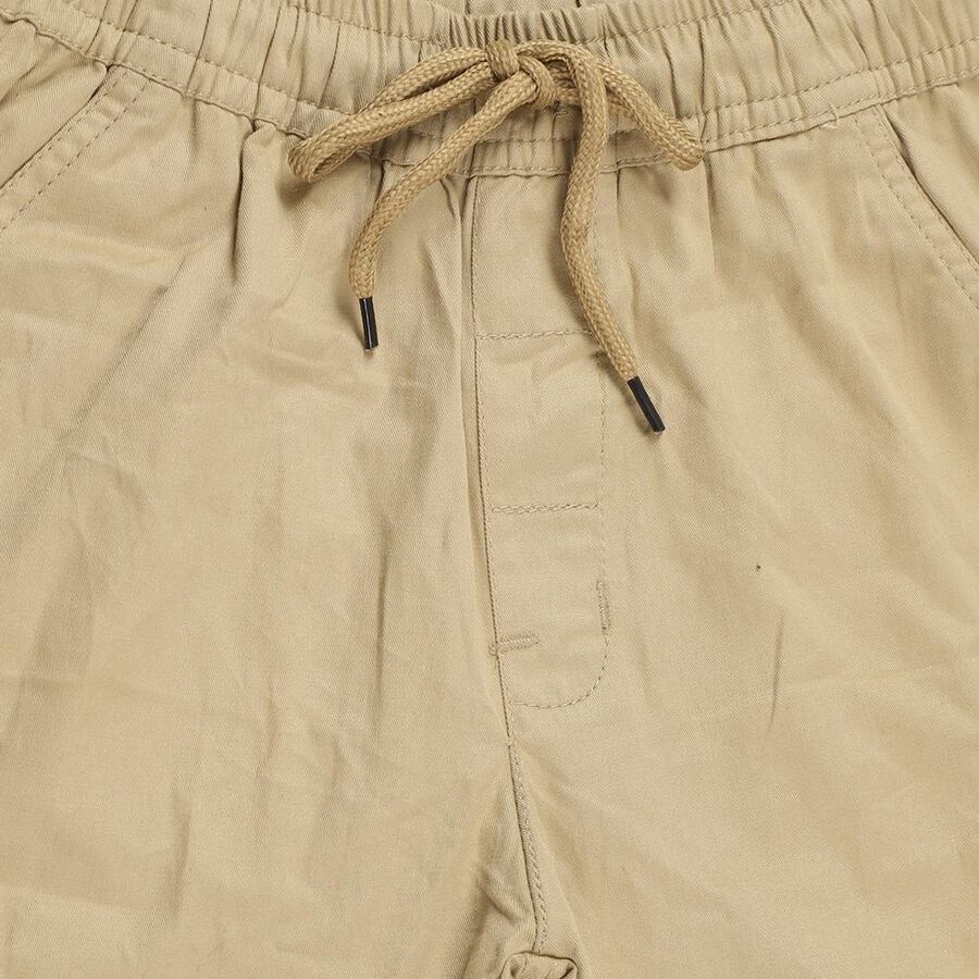 Boys Cotton Regular Fit Trousers, Olive, large image number null