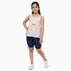 Girls' Short Set, Peach, small