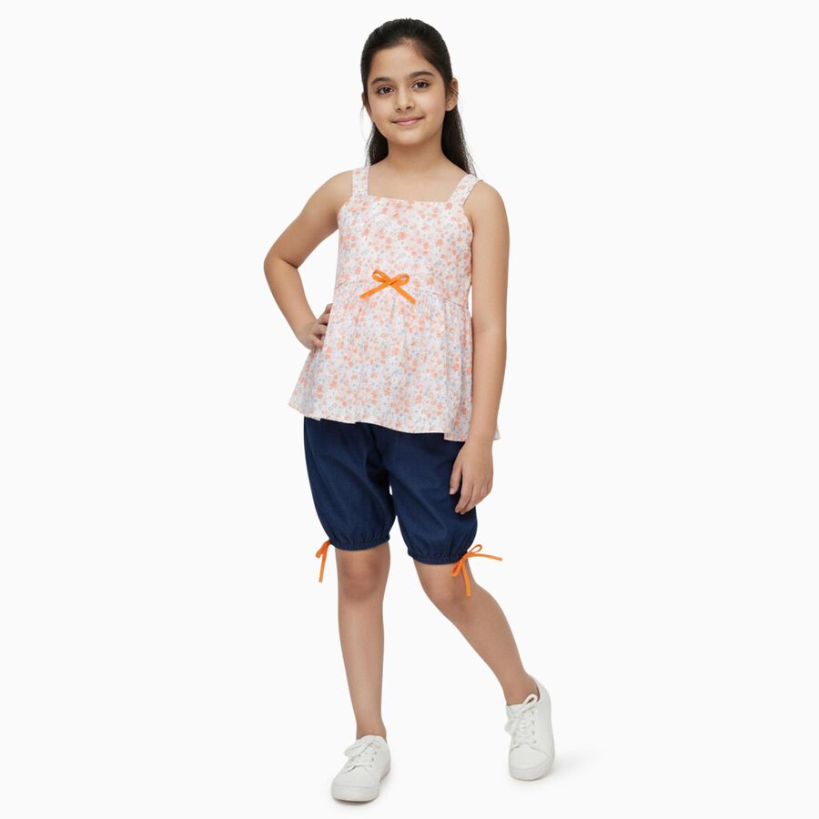 Girls' Short Set, Peach, large