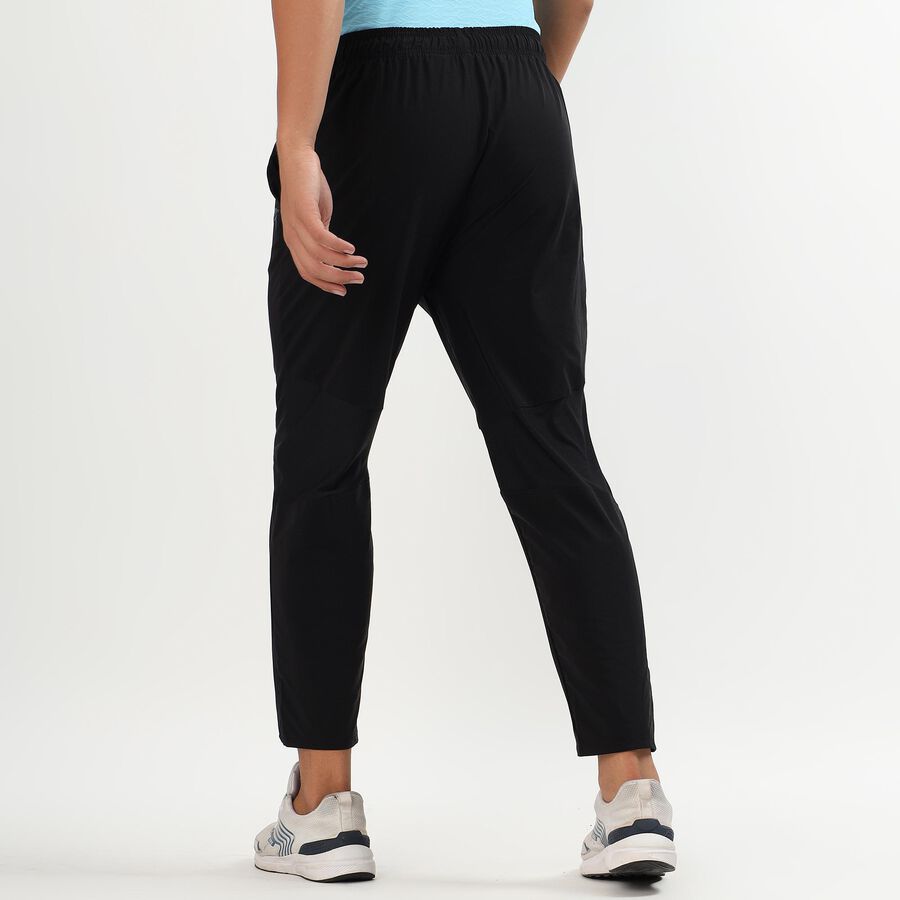 Women's Jet Black Regular Fit Cut And Sew Track Pants, काला, large image number null