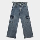Girls' Jeans, Mid Blue, small