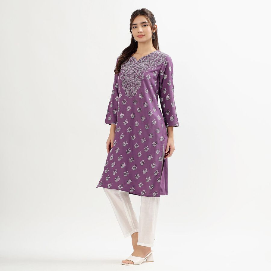 Ladies' Kurta, Purple, large image number null