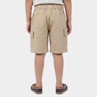 Boys Beige Regular Fit Cargo Bermuda Shorts, Beige, small