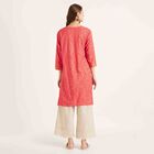 Printed 3/4th Sleeve Kurta, मूँगा (कोरल), small image number null