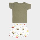Infants Cotton Boat Neck Baba Suit, Olive, small image number null