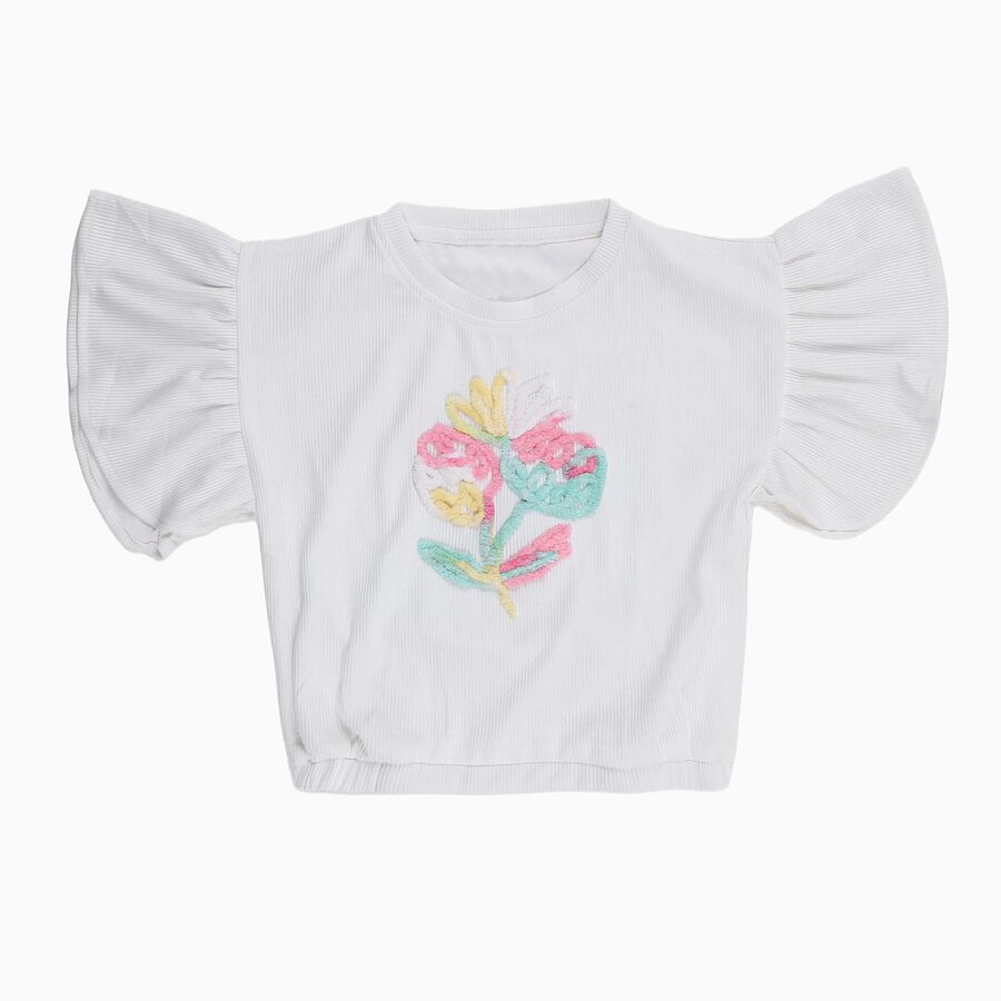 Girls' T-Shirt, White, large image number null