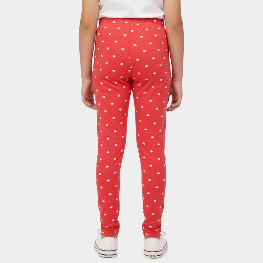 Girls Fuchsia Regular Fit Tie-Dye Printed Pyjama, Fuchsia, large