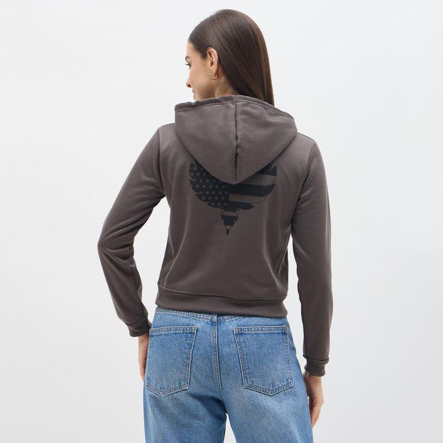 Ladies' Sweatshirt, भूरा, large image number null