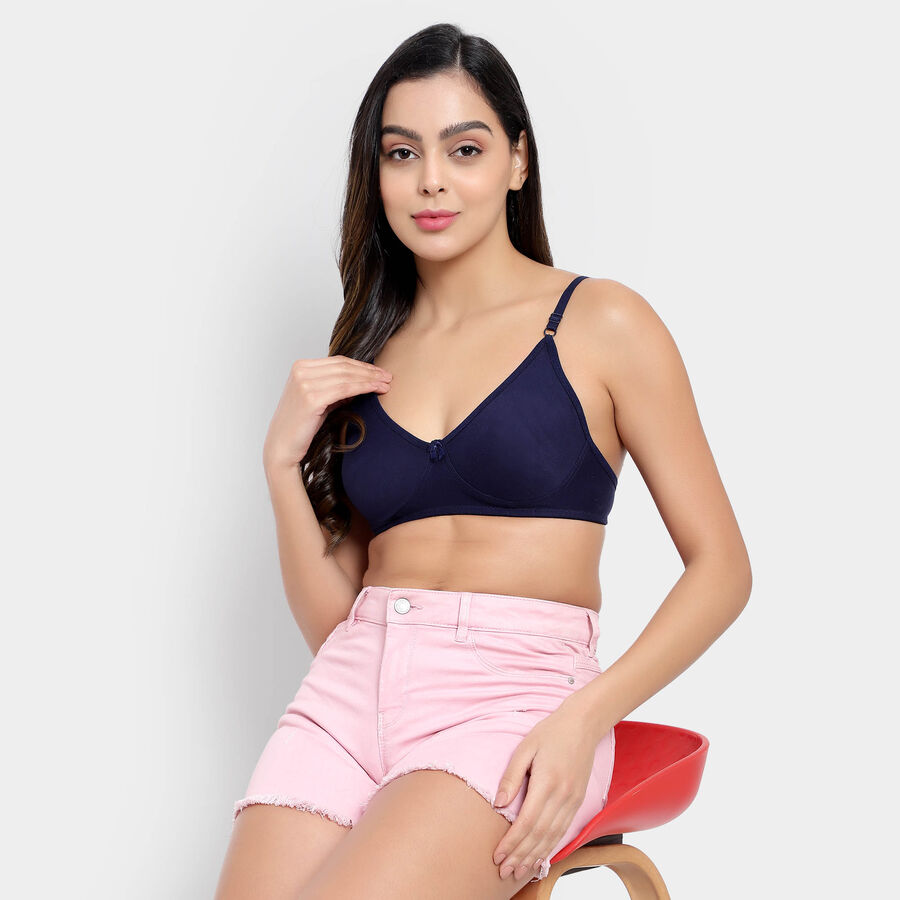 Solid Bra, नेवी ब्लू, large image number null