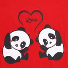 Girls' T-Shirt, लाल, small