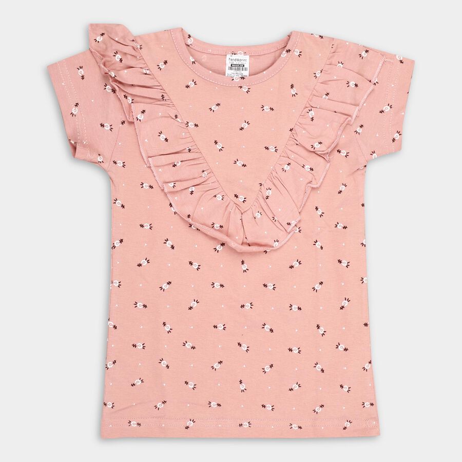 Girls' 100% Cotton T-Shirt , Light Pink, large image number null