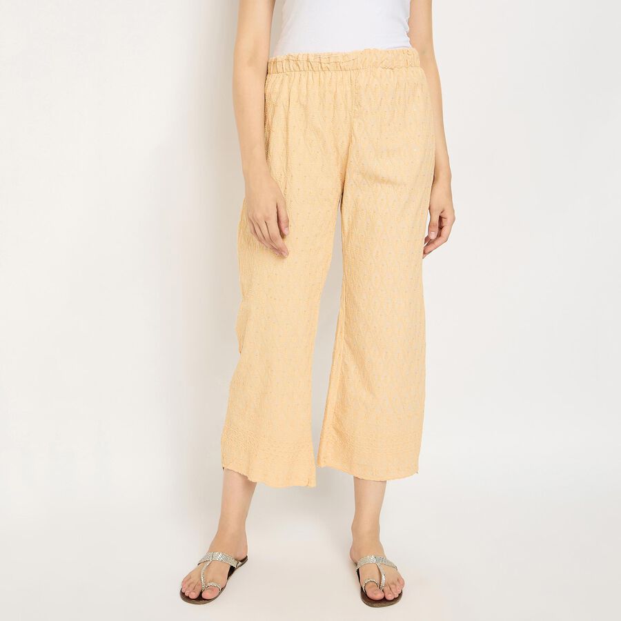Ladies' 100% Cotton Palazzo, Beige, large image number null