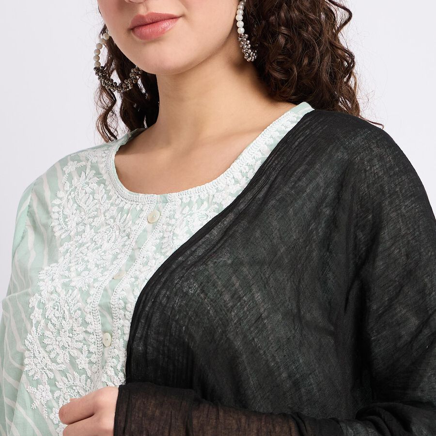 Ladies' Dupatta, काला, large image number null