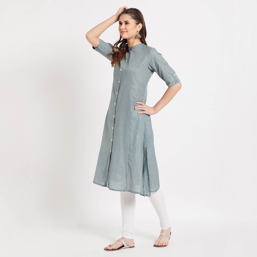 Cotton Solid Kurta, Dark Grey, large image number null