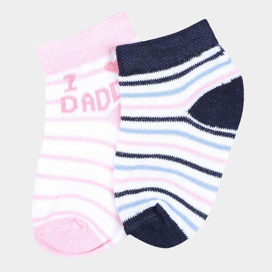 Girls Ankle Length Socks, Pink, large image number null