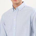 Men's Light Blue Cotton Button Down Casual Shirt, हल्का नीला, small