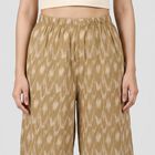 Women's Beige Regular Fit Palazzos, गहरा पीला, small