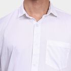 Men's 100% Cotton Casual Shirt , White, small