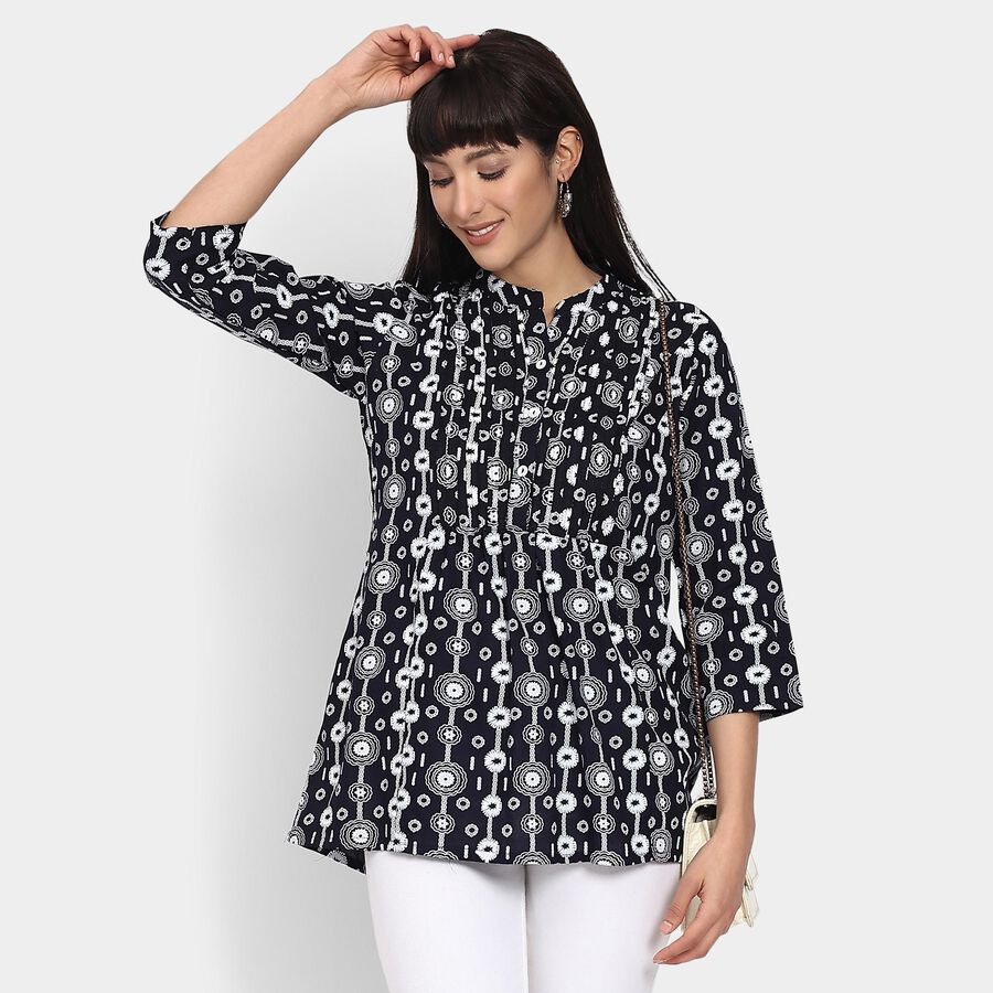 Ladies' Kurta , नेवी ब्लू, large image number null