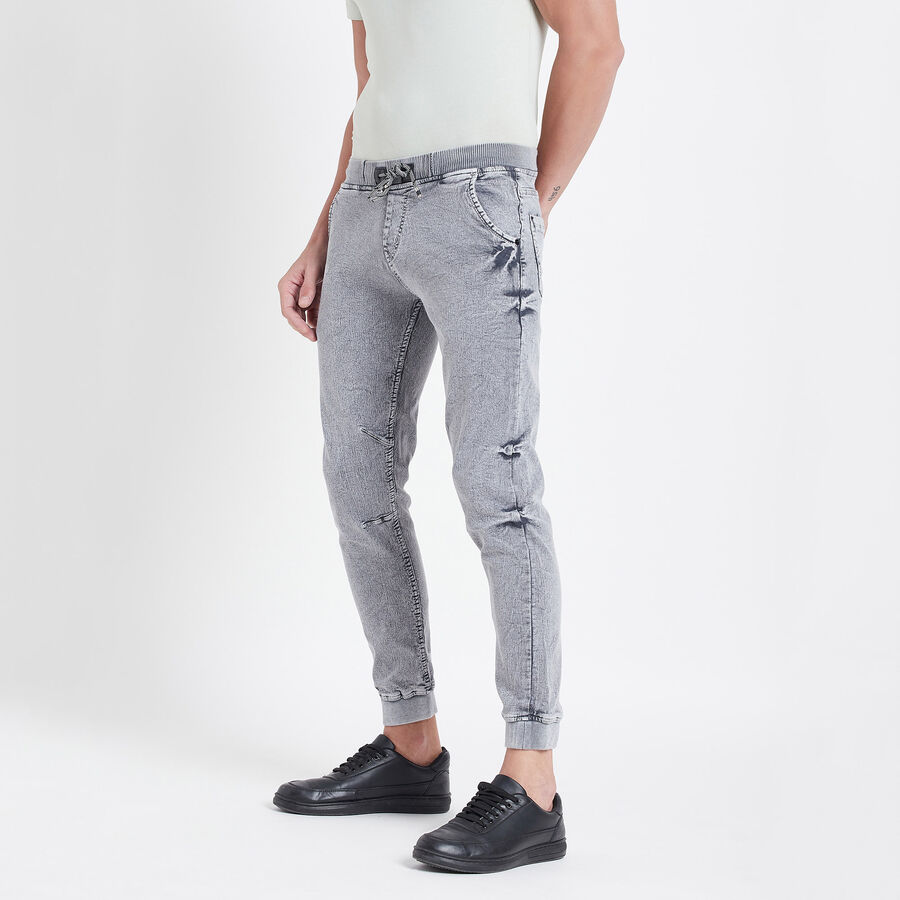 Overdyed 5 Pocket Slim Jeans, Light Grey, large image number null