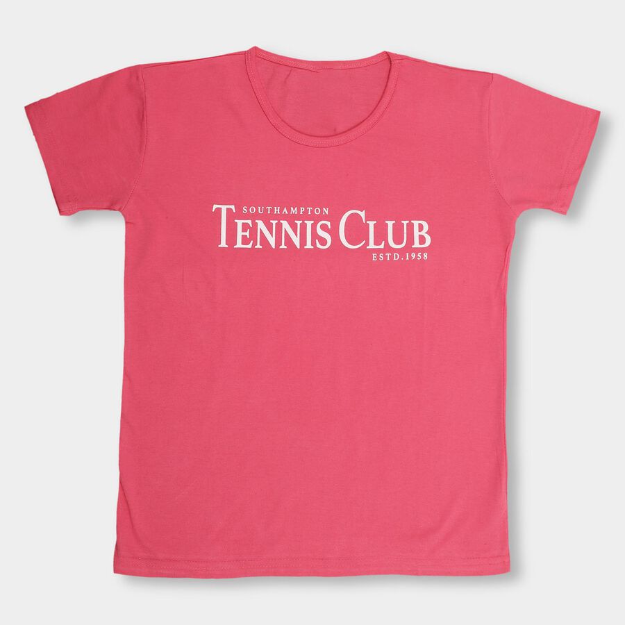 Girls' T-Shirt, गुलाबी, large