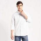 Solid Slim Fit Casual Shirt, White, small image number null