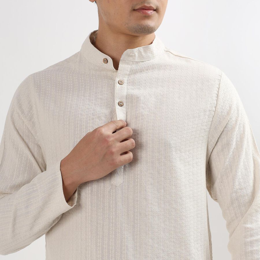 Men's Kurta , Off White, large image number null