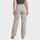 Women's Grey Straight Fit Utility Trousers, Light Grey, small