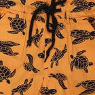 Boys' Orange Regular Fit Printed Bermuda Shorts, नारंगी, small
