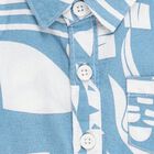 Infants Light Powder Blue Cotton Half Sleeve Classic Casual Shirt, Mid Blue, small image number null