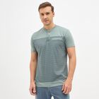 Men's Light Sage Green Henley Neck Casual T-Shirt, Light Green, small image number null