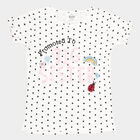 Girls Printed T-Shirt, Off White, small image number null