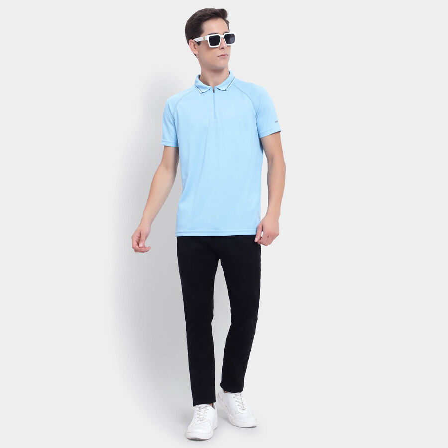 Printed Polo T-Shirt, Sky Blue, large image number null