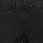 Girls Dark Grey Flared Fit Washed Jeans, Dark Grey, small