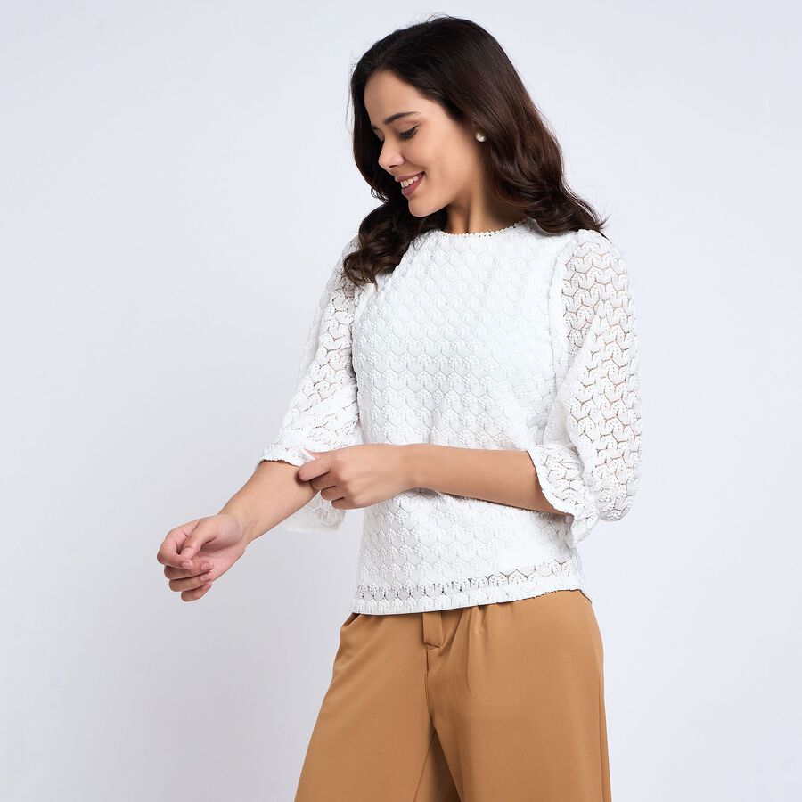 Ladies' Top, सफ़ेद, large image number null