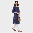 Women's White Cotton Blend Elastic Waist Slim Fit Churidar, White, small