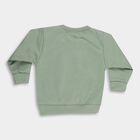 Infants' Muted Olive Green Crew Neck Graphic Sweatshirt, Olive, small image number null
