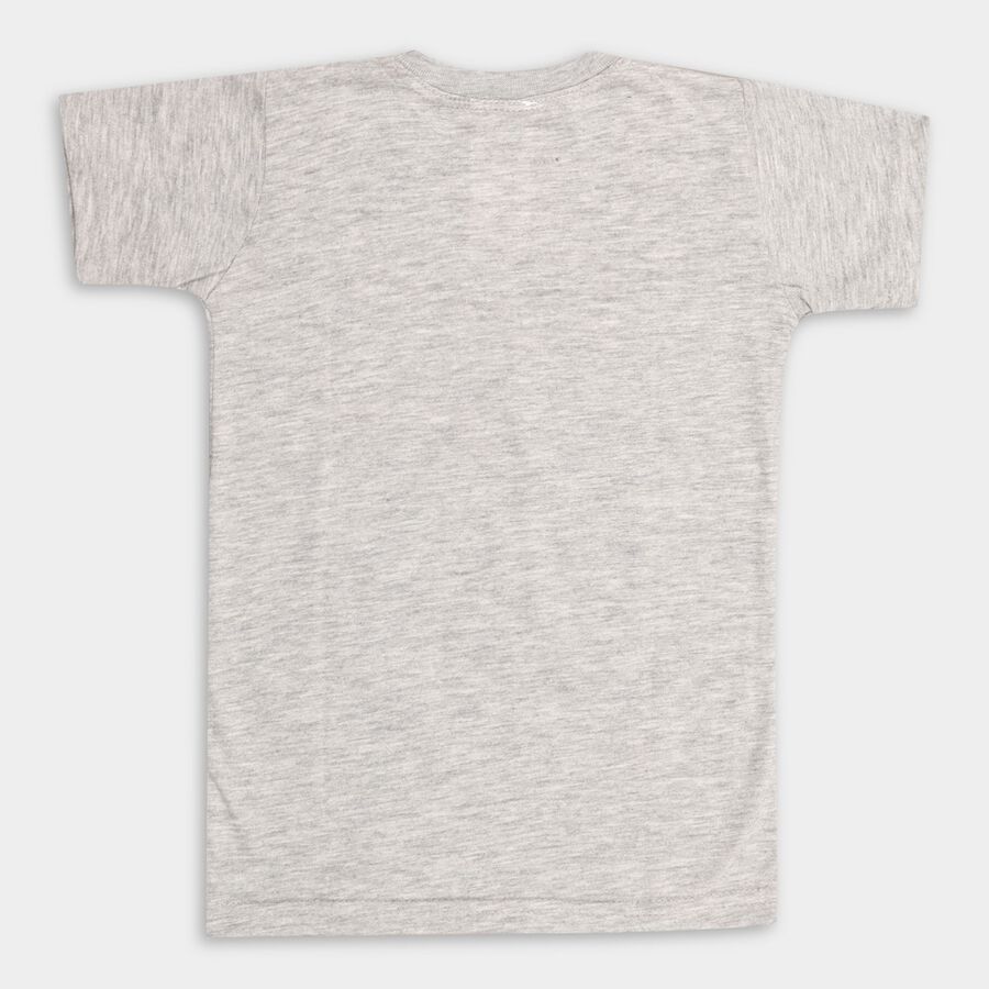 Boy's Half Sleeves T-Shirt, Light Grey, large image number null